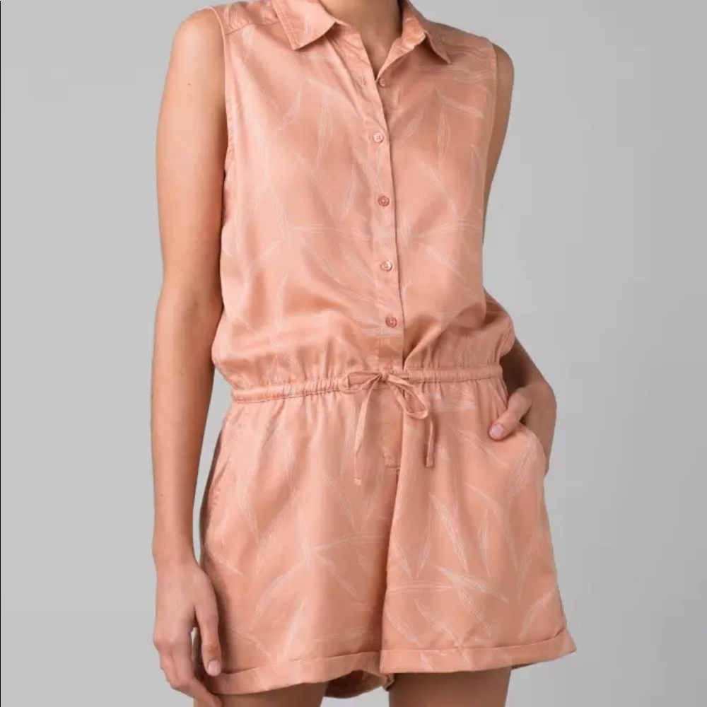 PrAna Weekend Escape Romper Apple Blossom Sz S